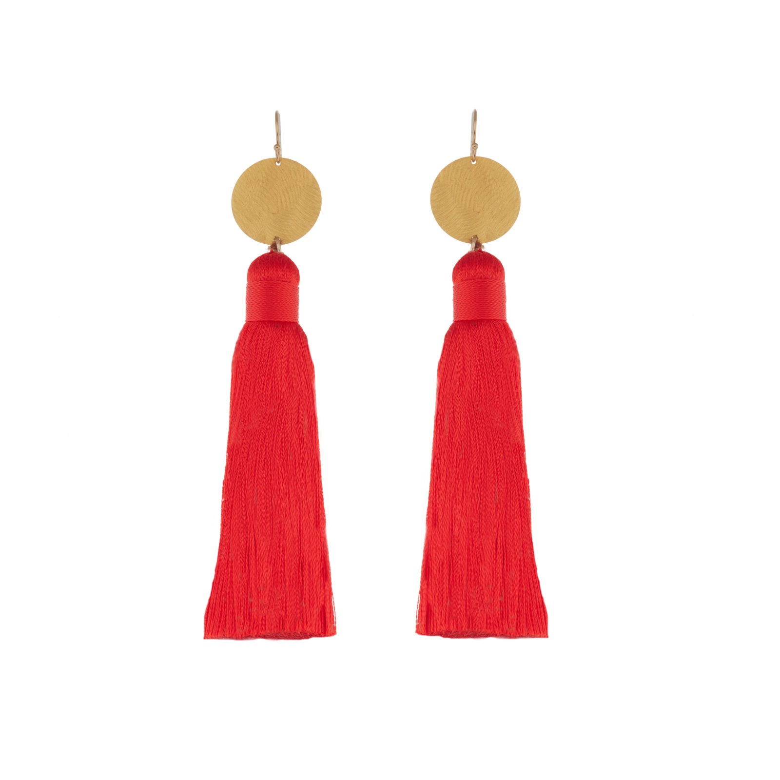tassels, gold, disc