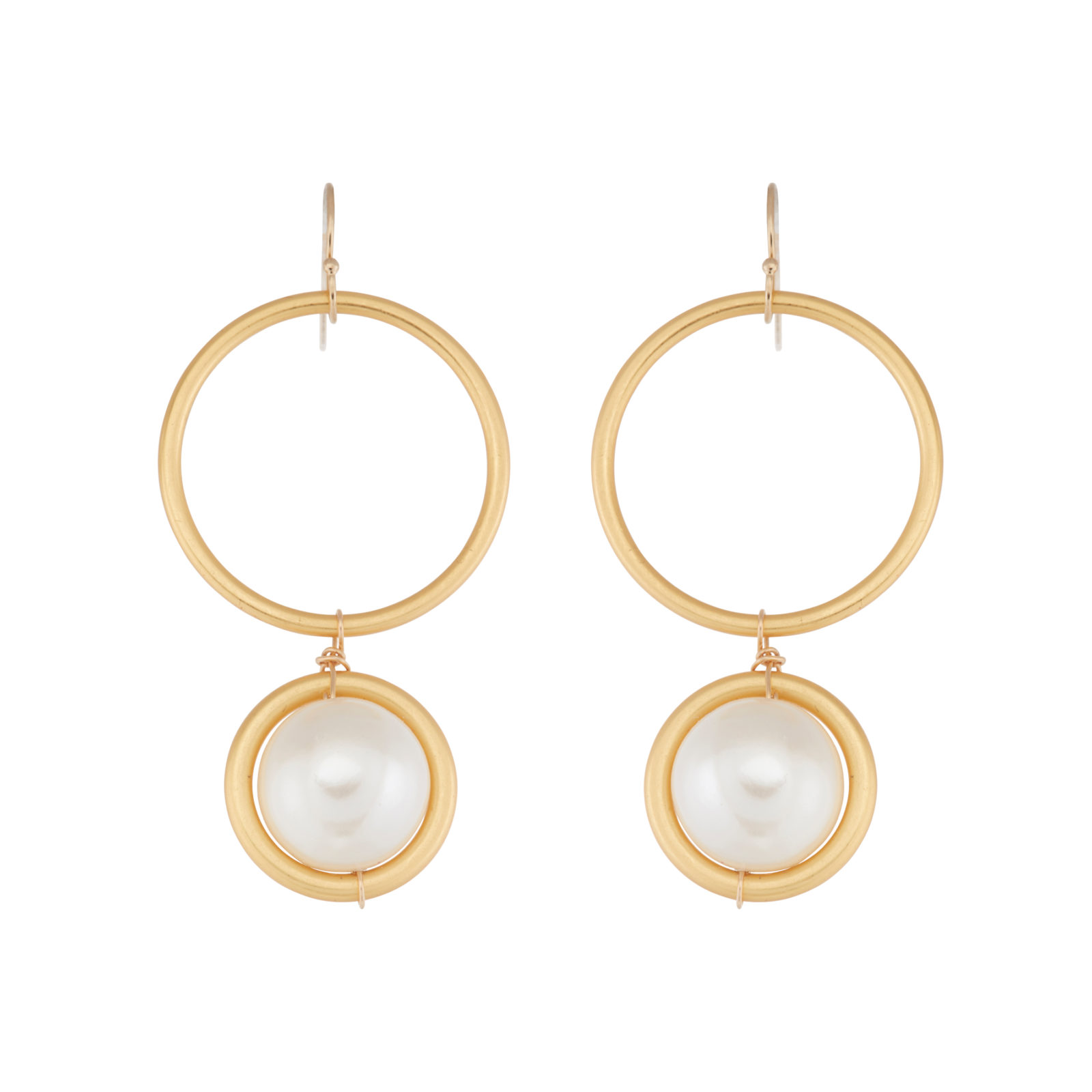 earrings, pearls, gold