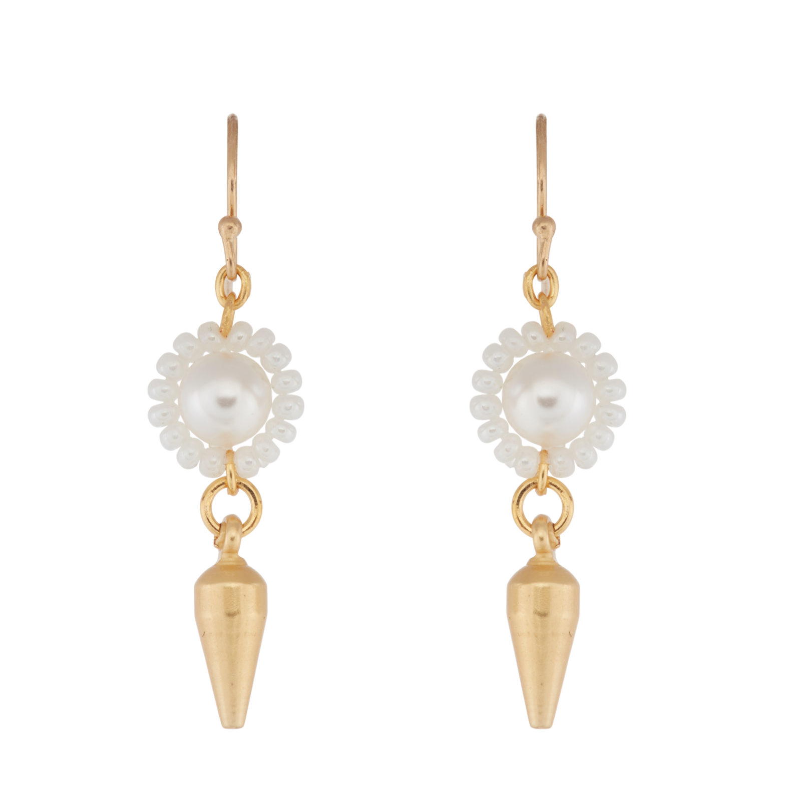 earrings, gold, pearls