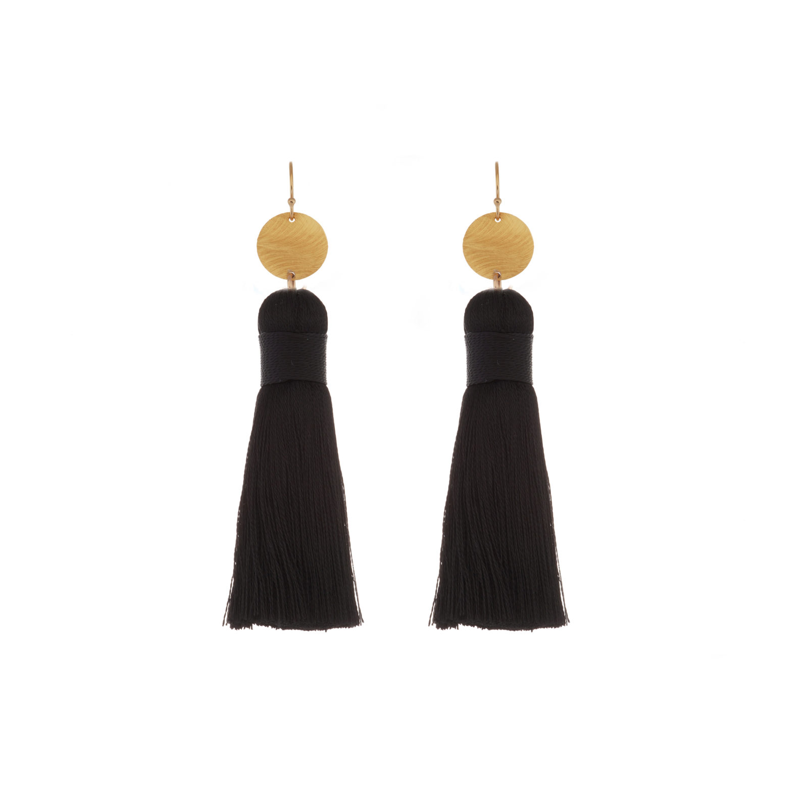 tassels, disc, gold