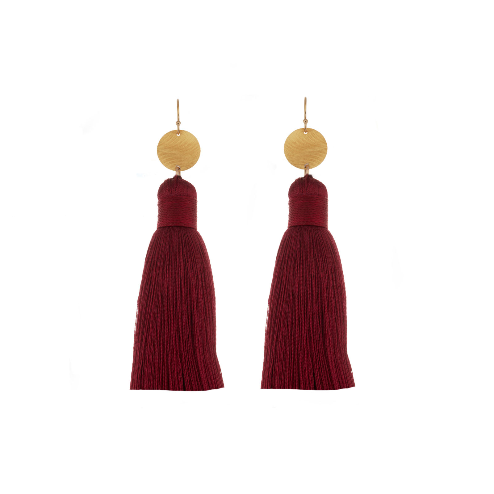 tassels, gold, disc